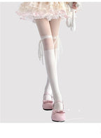 Lace-Splice Lolita Thigh-High Socks - image 10