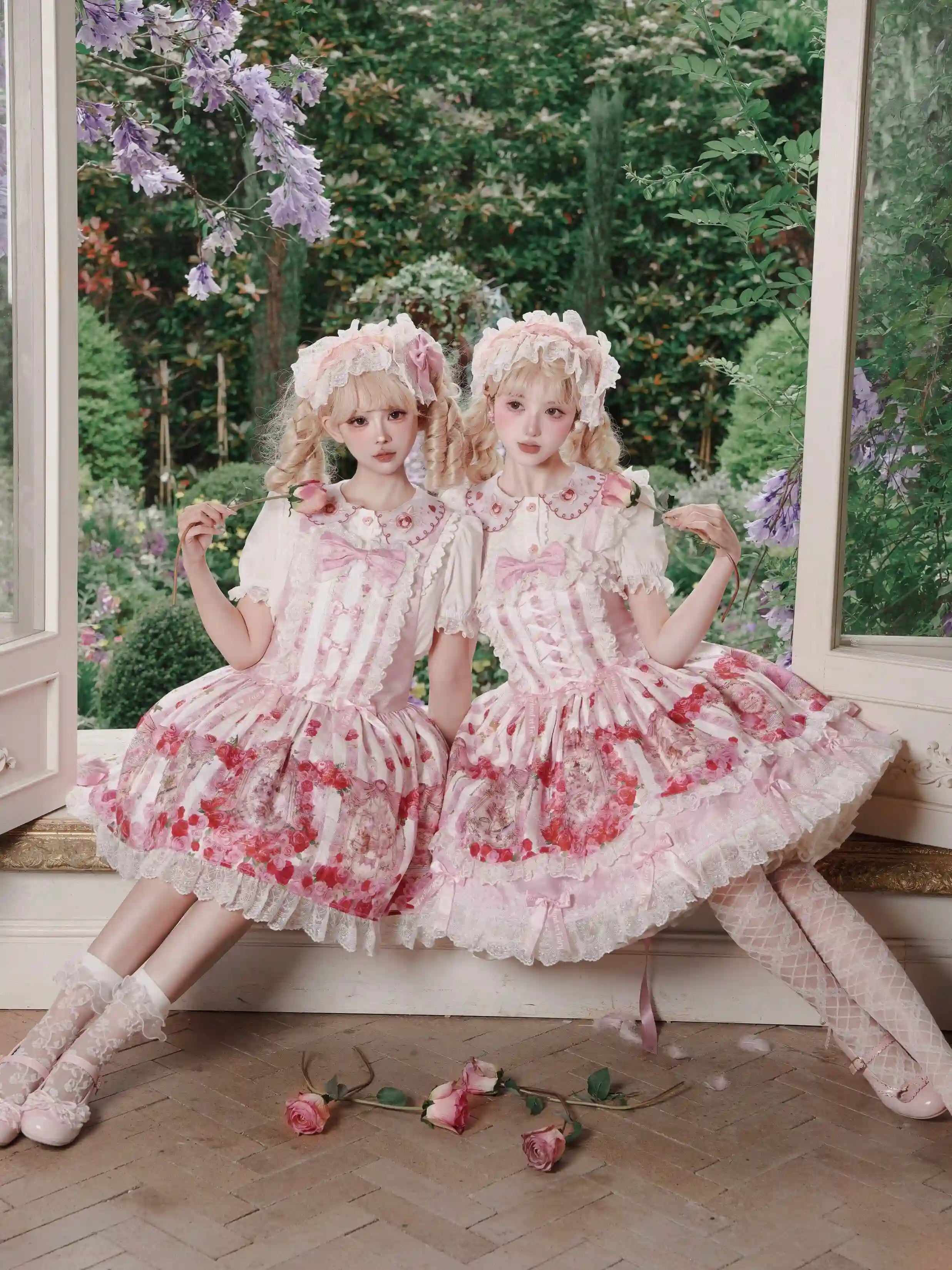 Rose Wall Sweet Lolita OP, JSK and Suspender Dress Series and Accessories - image 3