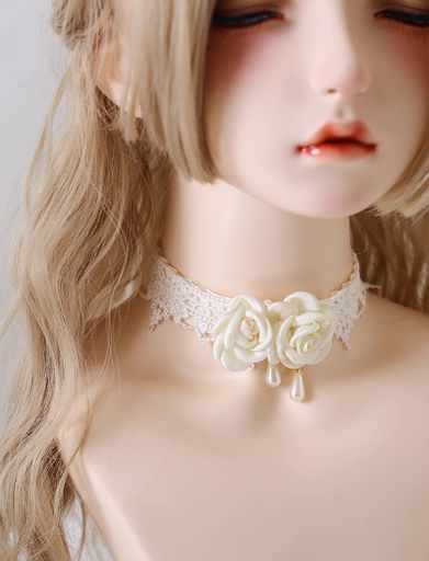 Elegant Lolita Lace Camellia Necklace - image 10