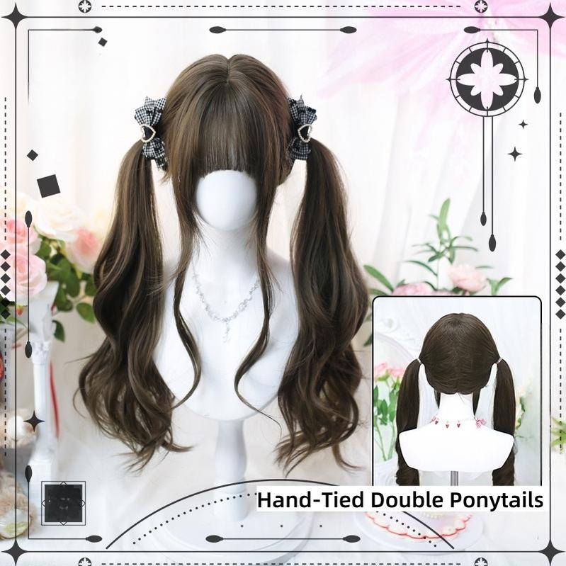 Sweet Lolita Wig Double Ponytails Long Wavy Wig - image 8