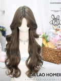 Flower Season - 70cm Long Curly Lolita Wig with Curtain Bangs - image 1