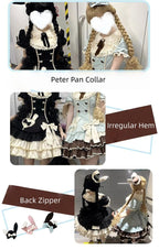 Creamy Bud - Old School Lolita OP Dress, Bunny Ear Heart Accent - image 7