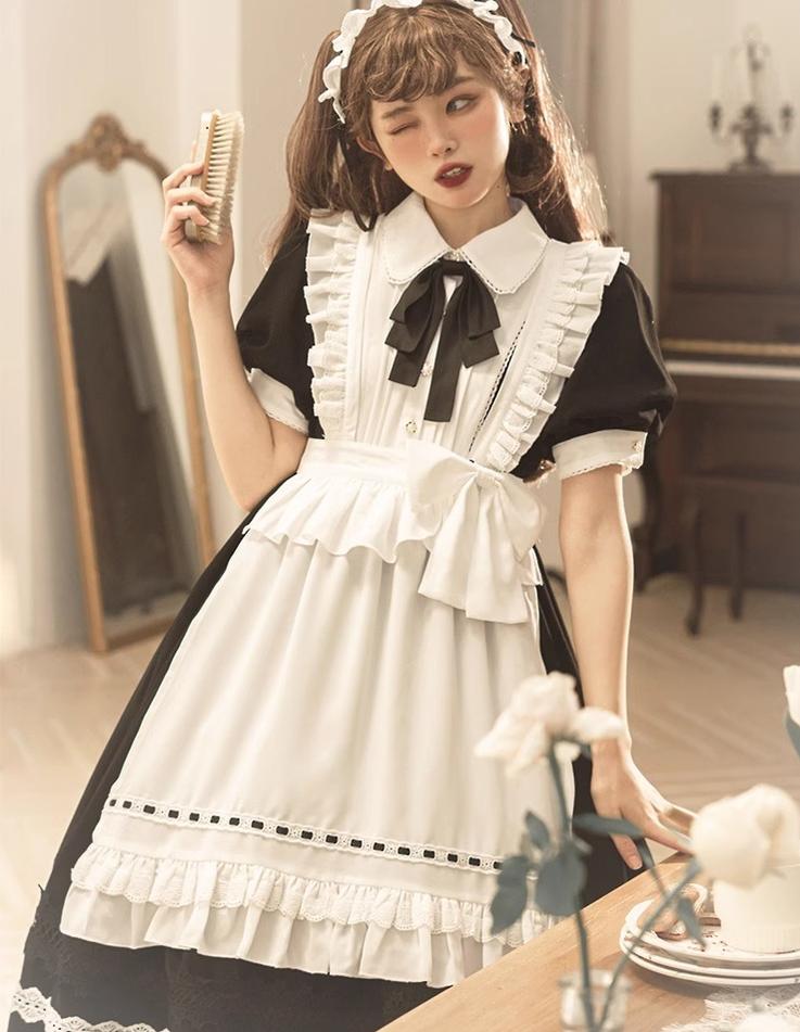 Halloween Gothic Lolita OP Maid Lolita Dress Elegant Lolita OP - image 12