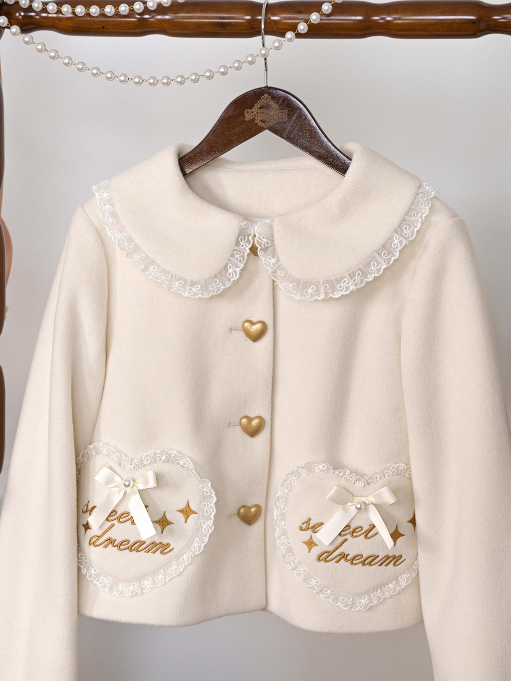 Milk Puff - Winter Fleece-Lined Sweet Lolita Coat, Detachable Collar Collection - image 16