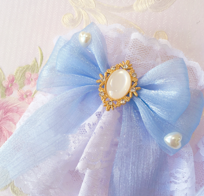 Sakura Home - Sweet Lolita Handmade Lace Bows Cuffs - image 10