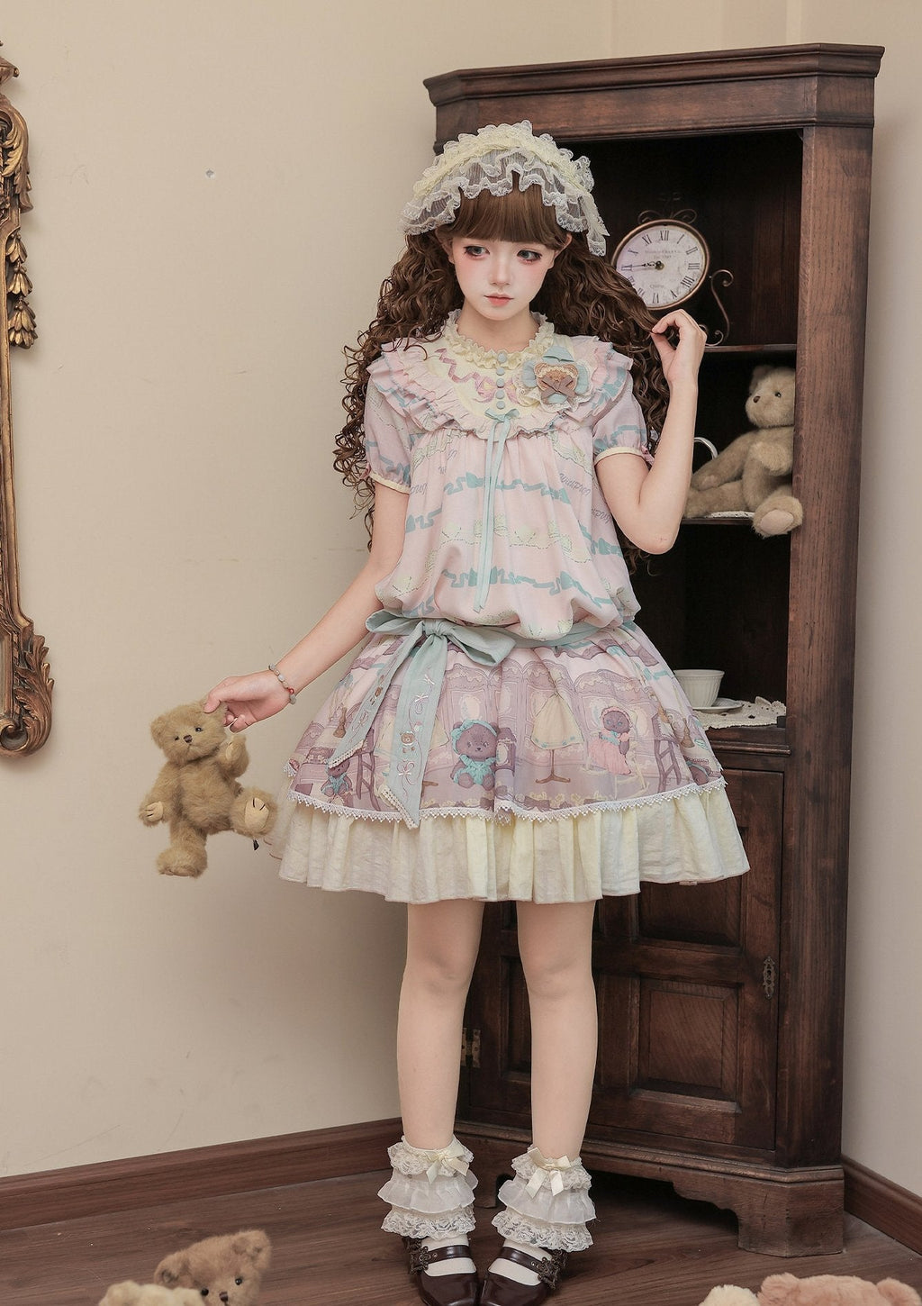 Frosted Bear Dollhouse - Sweet Lolita OP Set - image 3