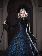 Dark Blue Ruffled JSK Gothic Lily - Miss Point - image 11