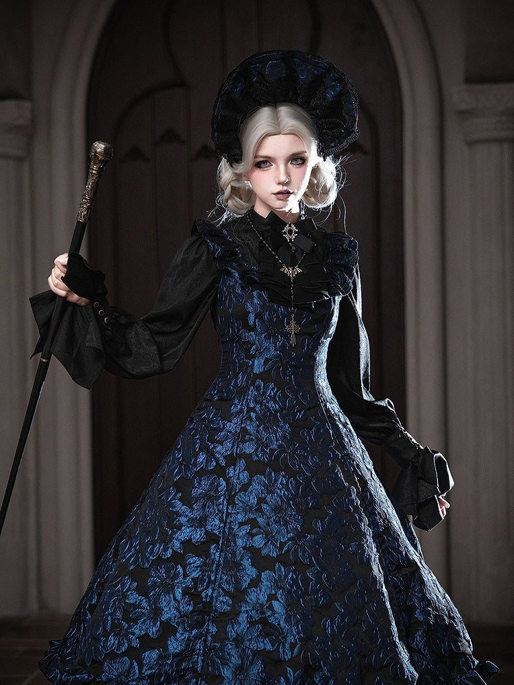 Dark Blue Ruffled JSK Gothic Lily - Miss Point - image 11