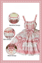 Girl's Secret - Pink Sweet Lolita JSK Dress with Lace and Bow Trailing - image 14