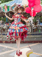 Bunny Circus Embroidery - Sweet Lolita JSK Dress and Detachable Puff Sleeves - image 3