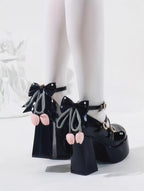 Whispering Tulip - Classic Lolita Heel Shoes with Detachable Bows - image 15