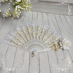 Gothic Lolita Lace Folding Fan with Rose and Sun Options - image 8