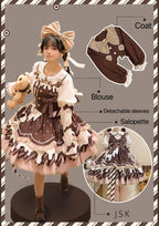 Chocolate Milk Pie - Sweet Lolita JSK Dress Summer Salopette - image 18