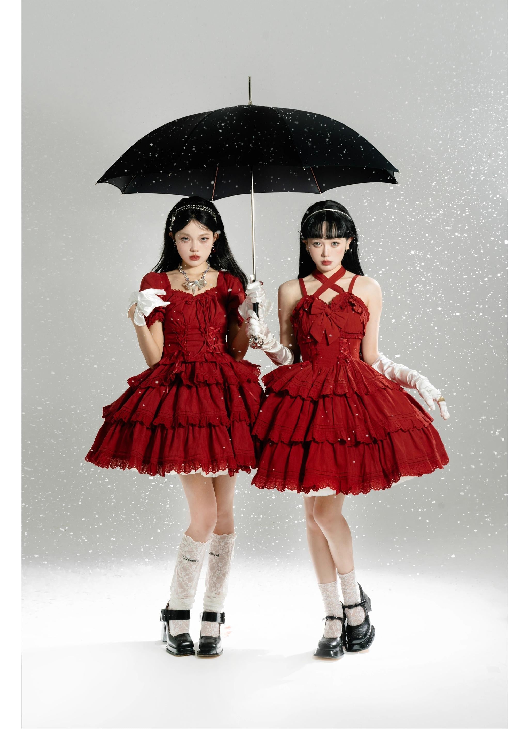 Miss Flora - Cotton Sweet Lolita Dress Set Doll-like OP and JSK - image 5