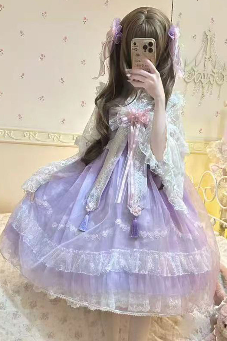 Peach Blossoms in Spring Fields - Qi Lolita JSK Dress in 3 Colors - image 20