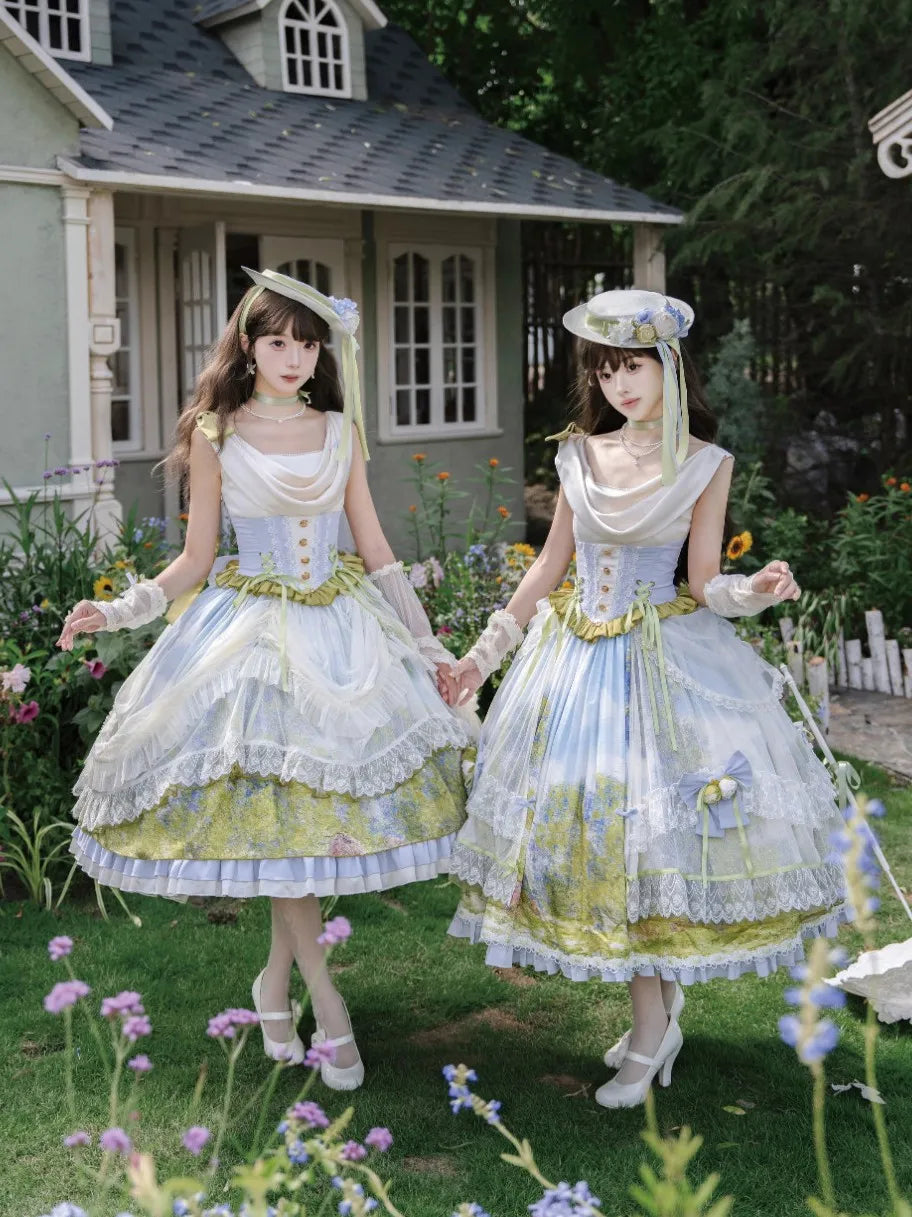 Giverny Spring Day - Elegant Fairy Lolita JSK Collection - image 4
