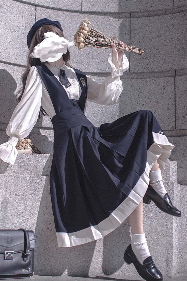 Classic College Elegant Lolita JSK Dress in Blue - image 10