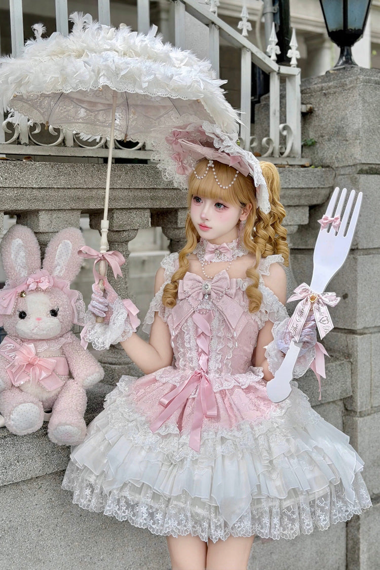 Pink Pearl Ballet Sweet Lolita JSK Dress - image 7