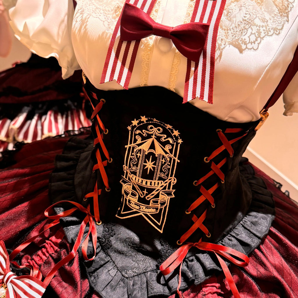 Star Track Academy Stripe Corset Gothic Lolita SK Dress Set - image 4