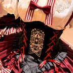Star Track Academy Stripe Corset Gothic Lolita SK Dress Set - image 4