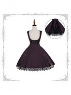Purple Gothic JSK with Back Slit Skirt - image 3