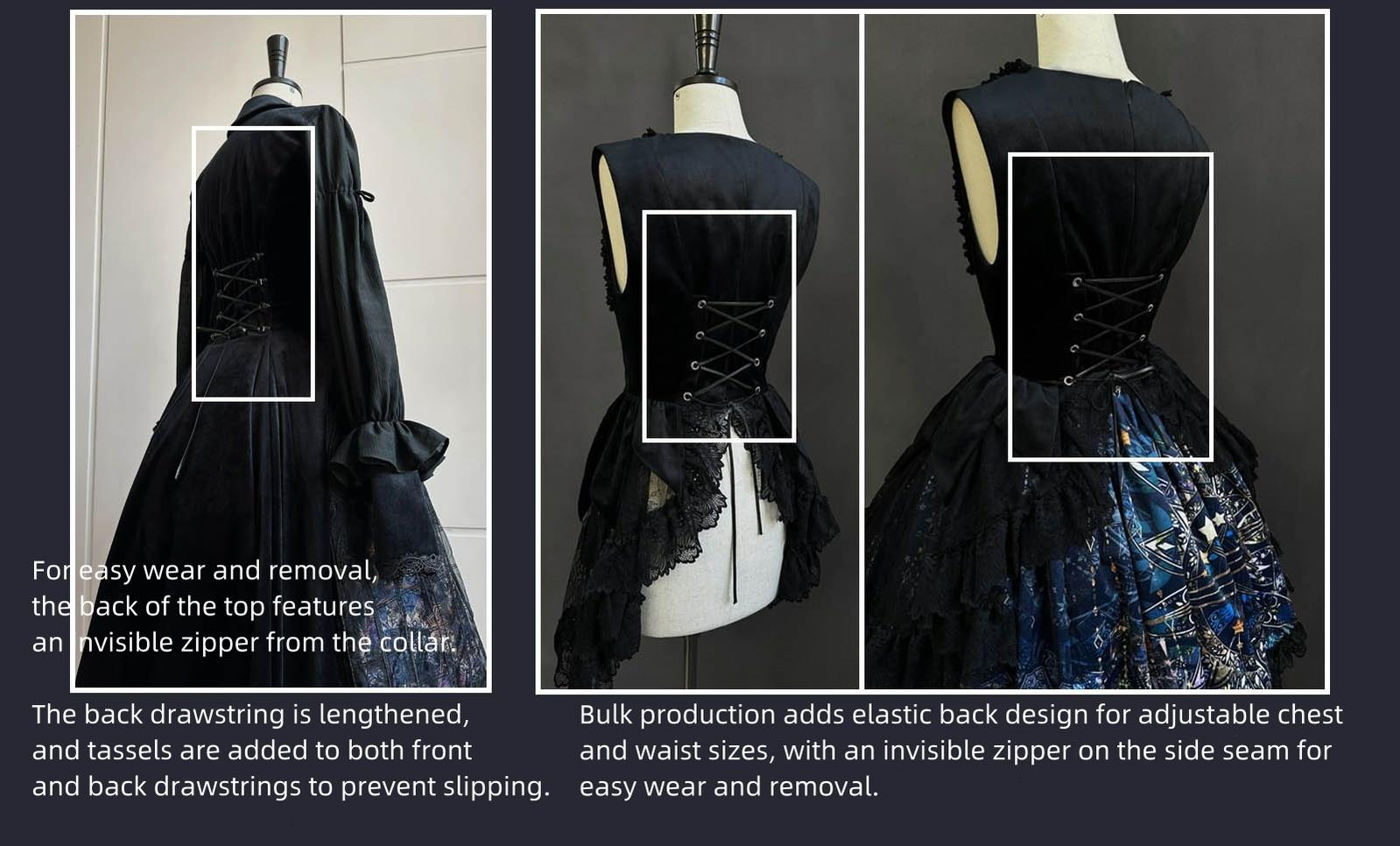 Night Traveler - Classic Gothic Lolita Dress with Stained Glass Window Print - image 29