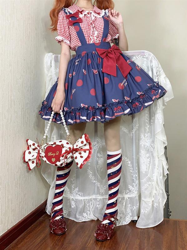 Macaron Lolita Cute Stripe Socks - image 24