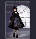 Night Traveler - Classic Gothic Lolita Dress with Stained Glass Window Print - image 31