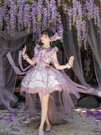 Chinese-Inspired Butterfly Lolita Dress Set with Headpiece and Wrist Cuffs - image 9