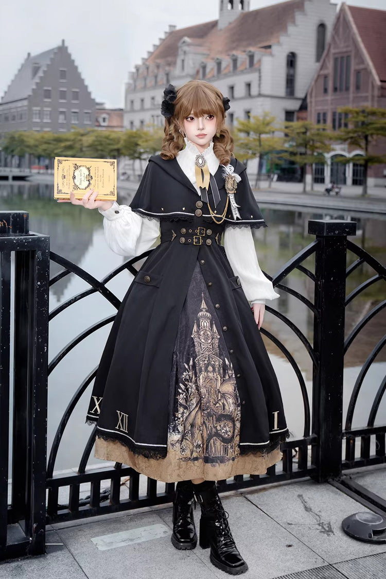 Dragon's Aria - Gothic Vintage Lolita Three-Piece Set - image 8