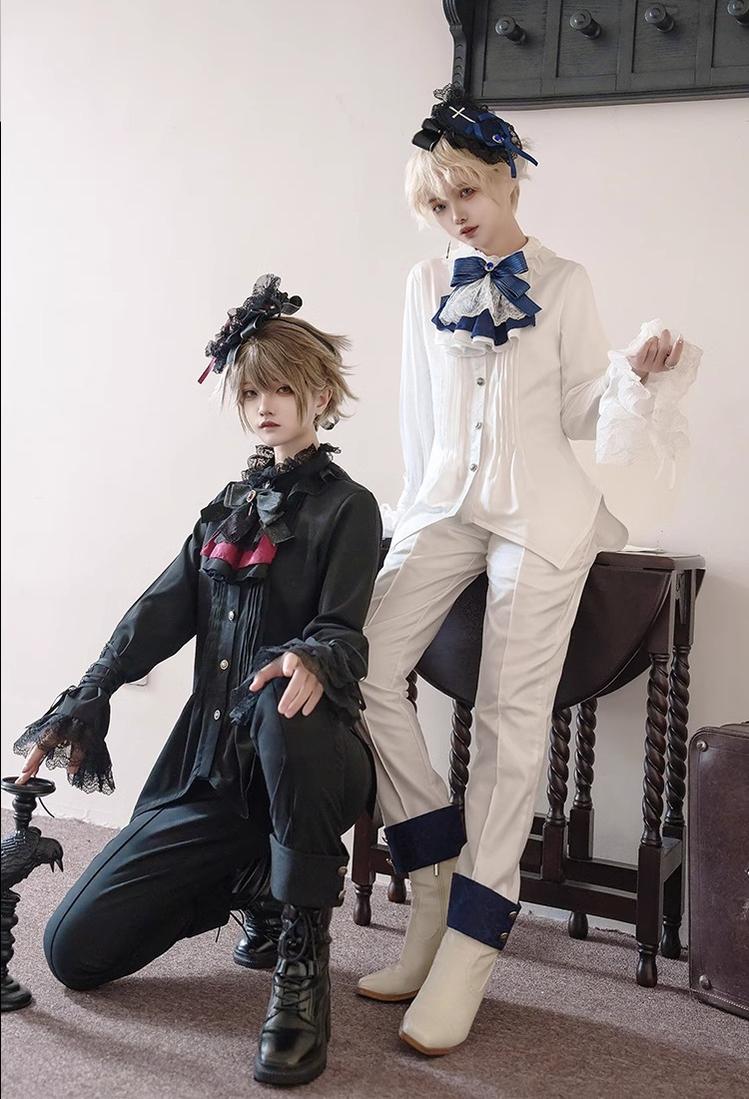 Coffin of Pilgrimage - Medieval European Ouji Lolita Shirt & Pants Suit - image 4
