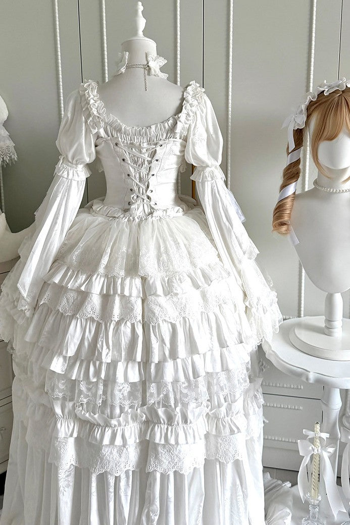 White Rabbit Princess - White Gothic Lolita JSK Set - image 14