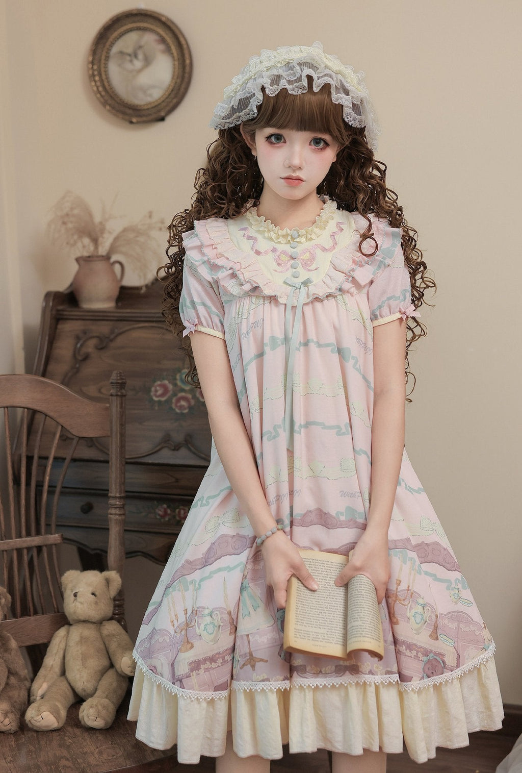 Frosted Bear Dollhouse - Sweet Lolita OP Set - image 4