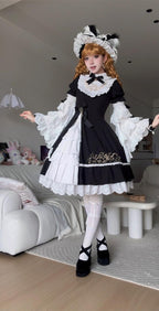 Sewing Magic Cat - Classic Lolita Six-Panel OP Dress with Embroidery and Accessories - image 14