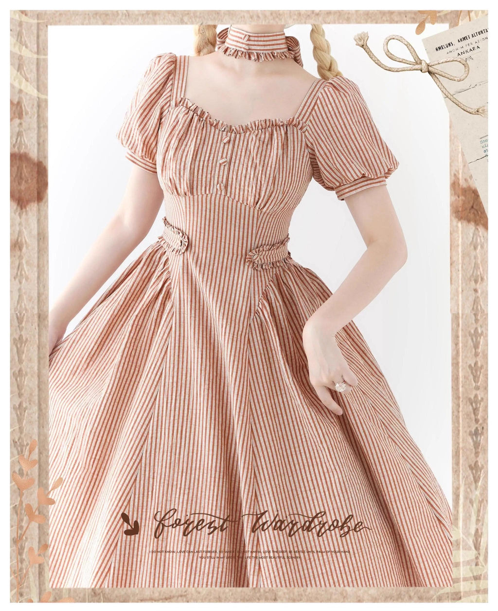 Chantilly Forest - Classic Lolita OP Dress With Square Neck & Underskirt - image 43