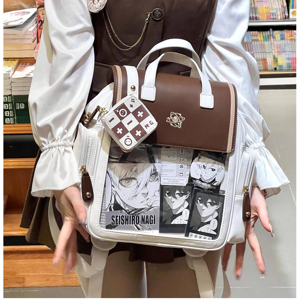 Kawaii Lolita Large-Capacity Ita Backpack with Mini Pocket and Grid Board - image 23