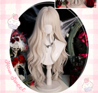 Moko - Gothic Lolita Wig Pearl Milk Grey Long Curly Hair - image 6
