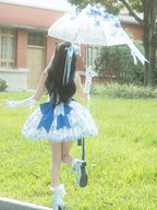 Floral Lolita Dress with Bow Train - image 8