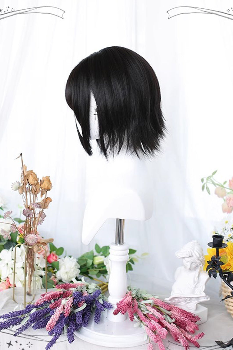 Outward-Curled Ends Air-Bangs Sweet Lolita Wig in Black - image 3