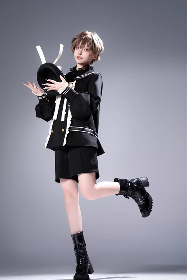 City of Mist - Gothic Ouji Coat & Shorts Set - image 9
