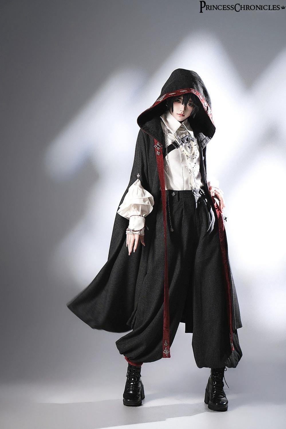 Divine Covenant - Retro Ouji Lolita Pants Suit Male Lolita Long Cape - image 2
