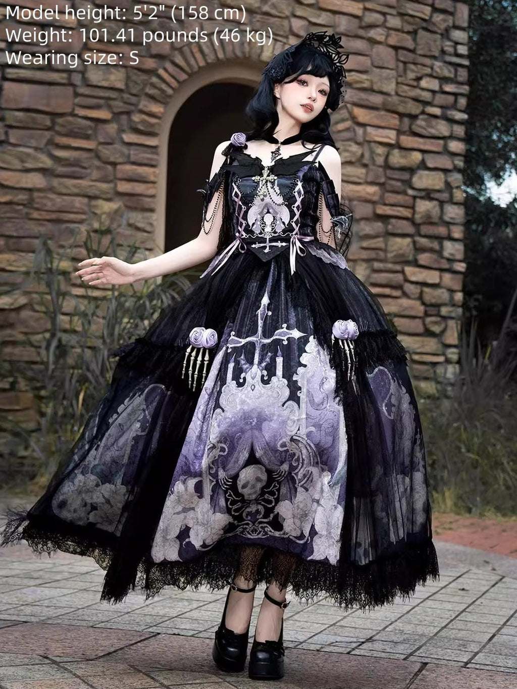 Withered Bone Specter Gothic Lolita Skirt Set - image 8