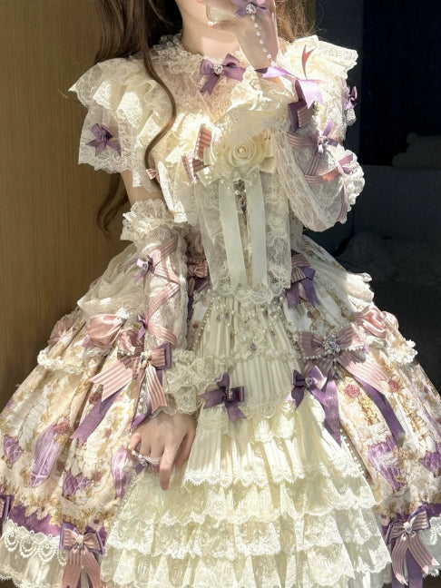 Antique Gem Fragrance Lolita Purple JSK Dress Set - image 23
