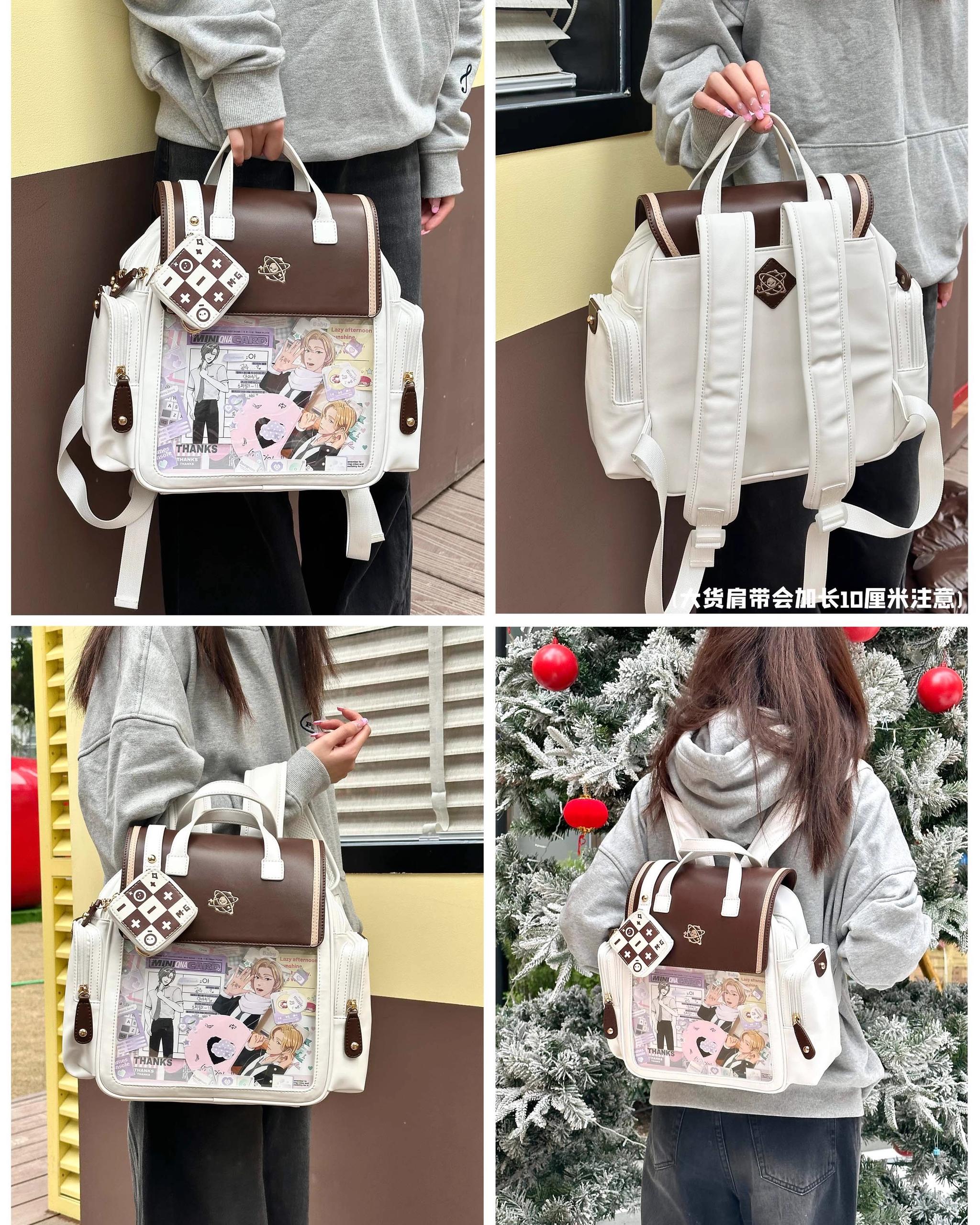 Kawaii Lolita Large-Capacity Ita Backpack with Mini Pocket and Grid Board - image 26