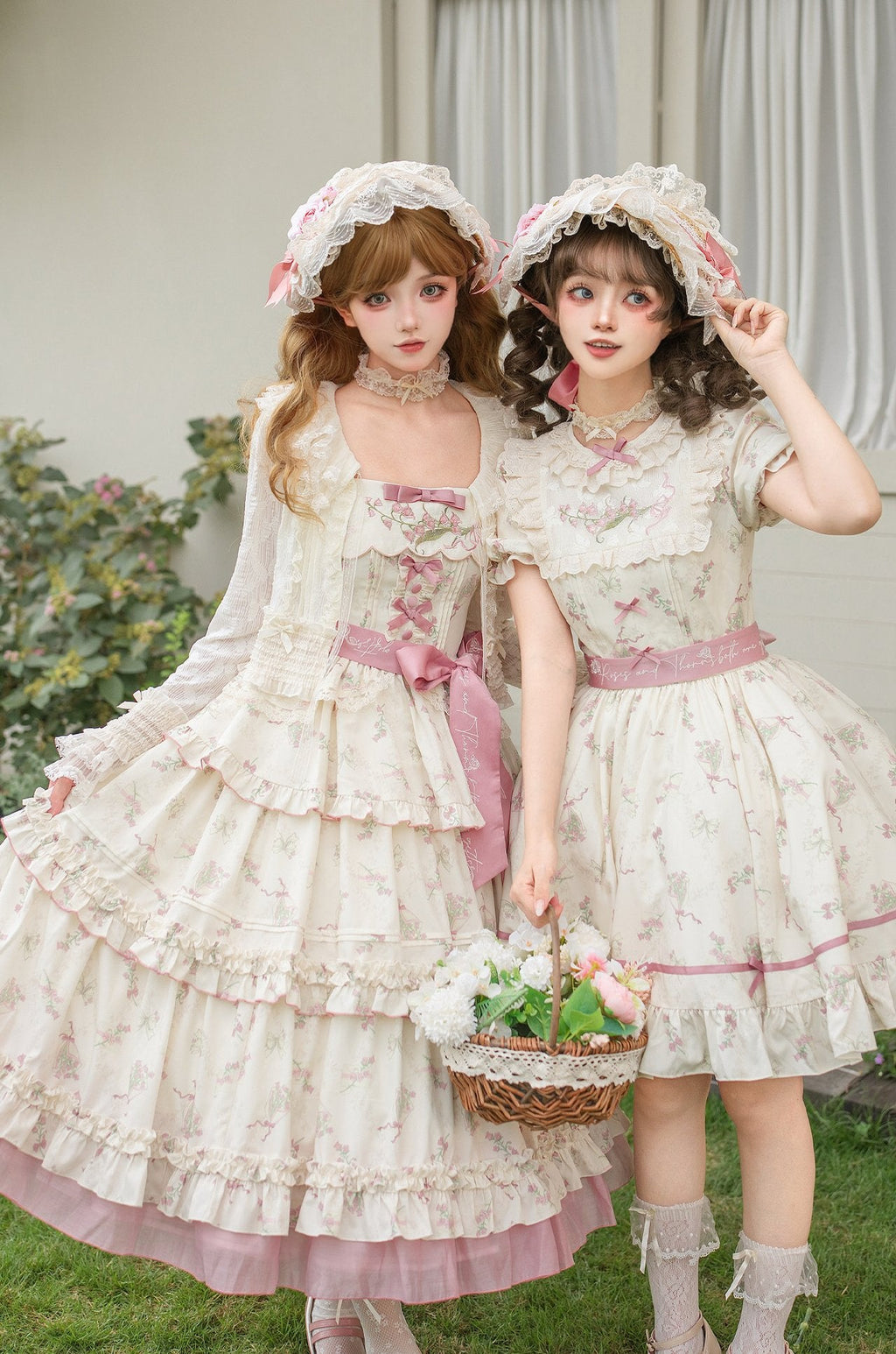Fragrant Old Dream - Pink Bellflower Lolita OP and JSK Dress - image 20