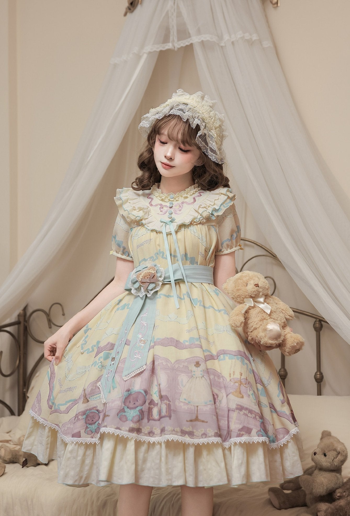 Frosted Bear Dollhouse - Sweet Lolita OP Set - image 17