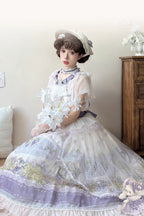 Rabbit Vine Story - Sweet Lolita Top, Skirt & Necklace Set - image 8