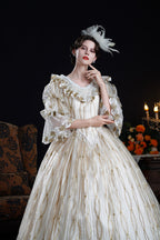 Champagne Palace Classic Victorian Lolita Puff-Sleeve Dress - image 7