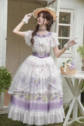 Rabbit Vine Story - Sweet Lolita Top, Skirt & Necklace Set - image 1