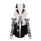 Black Candy Cane Stripe Circus Gothic Lolita Vest Skirt Full Set - image 7